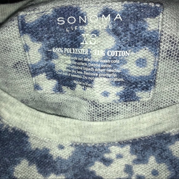 Sonoma 'Live What You Love' Boho Sweatshirt -Sz XS - Picture 9 of 10